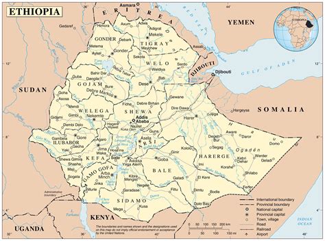 Ethiopia Location On Africa Map United States Map