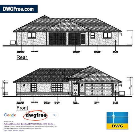 Single Storey House Project Files Dwg Drawing Free Cad Architect