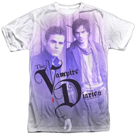 Vampire Diaries Stefan Damon Front Print Licensed Adult Mens Tee Shirt