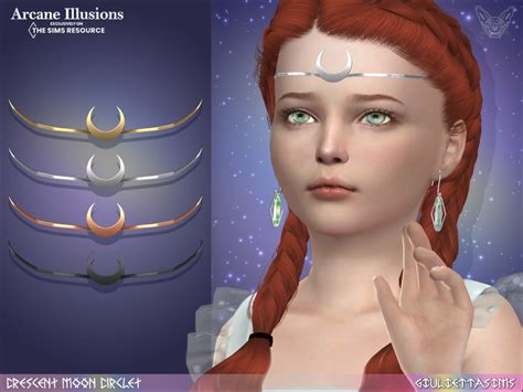 Arcane Illusions Crescent Moon Circlet For Kids The Sims 4 Catalog