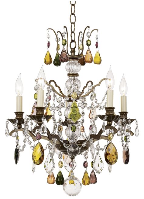 Colored Crystal Chandelier Luxury European Green Glass Color Crystal