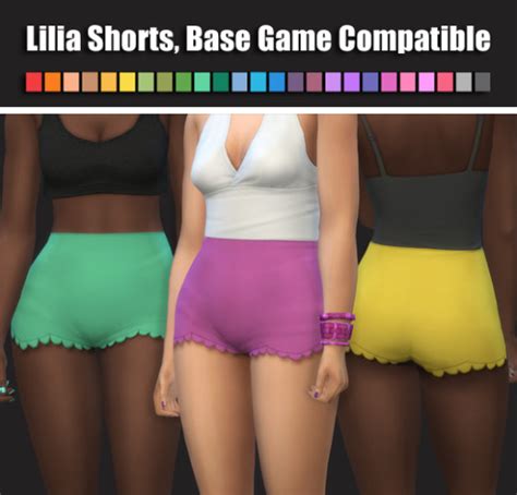 Base Game Lilia Shorts By Maimouth At Simsworkshop Sims Updates