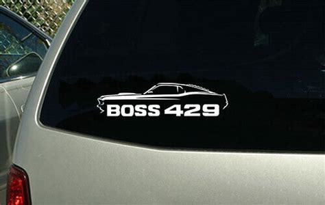 1969 Mustang Boss 429 Car Outline Sticker Decal Wall Graphic Ebay