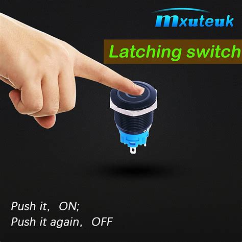 Buy Mxuteuk 19mm Waterproof Latching Push Button Switch 12v Onoff