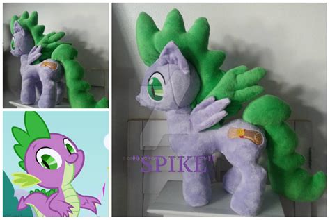 mlp plushie commission spike ponified by cinnamon stitch on deviantart