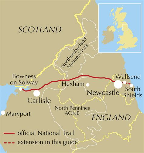 Hadrians Wall Path National Trail Os Map Booklet Cicerone Press