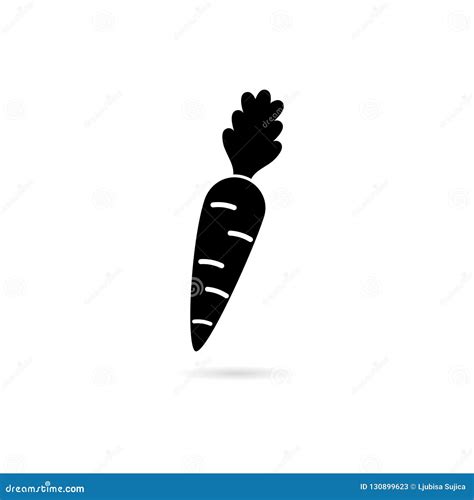 Black Carrot Icon Carrot Logo Stock Vector Illustration Of Nature