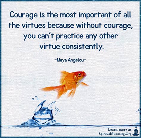 Courage Is The Most Important Of All The Virtues Because Without