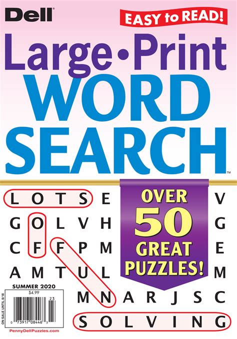 Large Print Word Search Pages