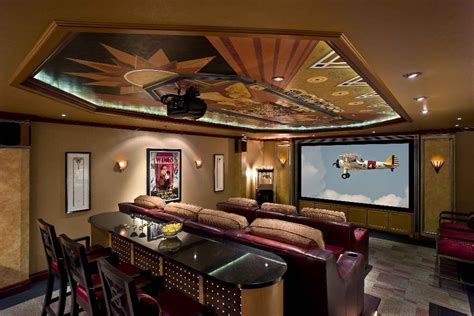 Art Deco Media Room Traditional Home Theater Other By Savoy