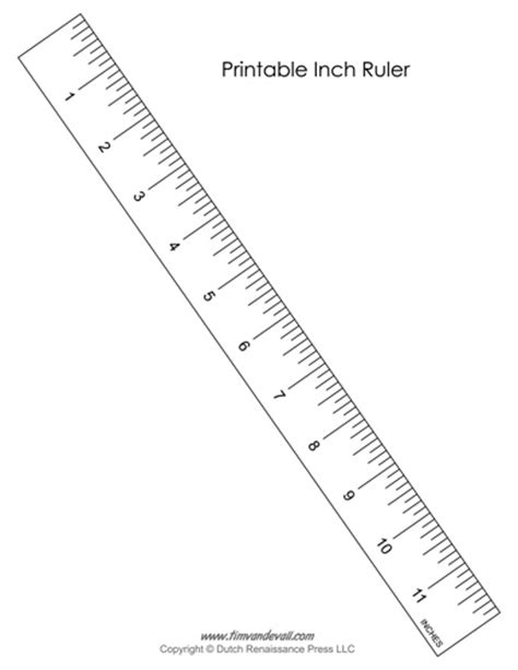 Printable Inch Ruler Tims Printables