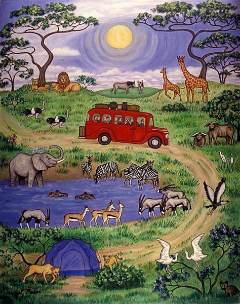African Safari Two By Linda Mears Safari Art African Safari Art Prints