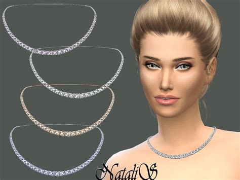 Natalisbridal Crystal Necklace Sims 4 Crystal Necklace Sims