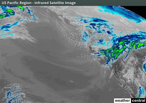 Us Pacific Region Infrared Satellite Image