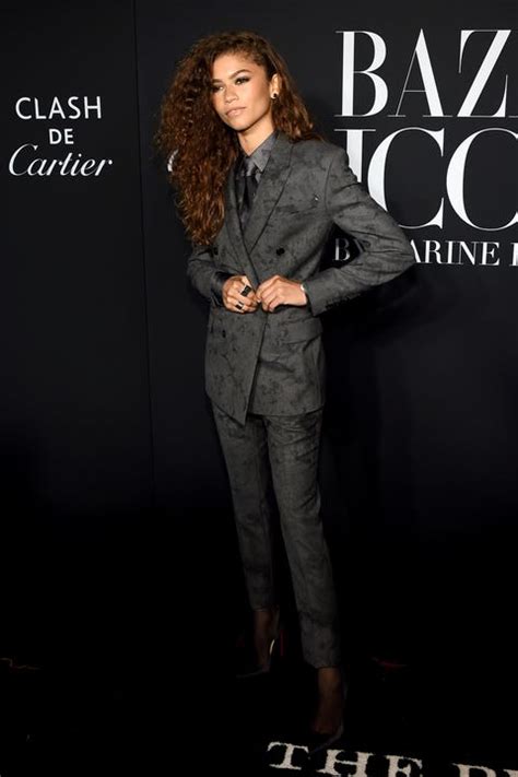 Zendaya Wears A Berluti Suit To At Bazaar Icons 2019