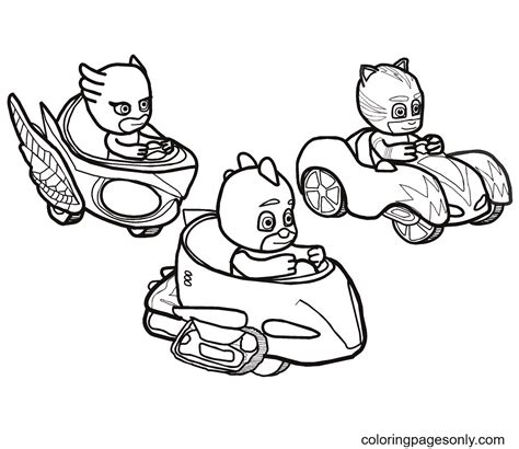 42 Pj Masks Cat Car Coloring Pages Free Coloring Pages