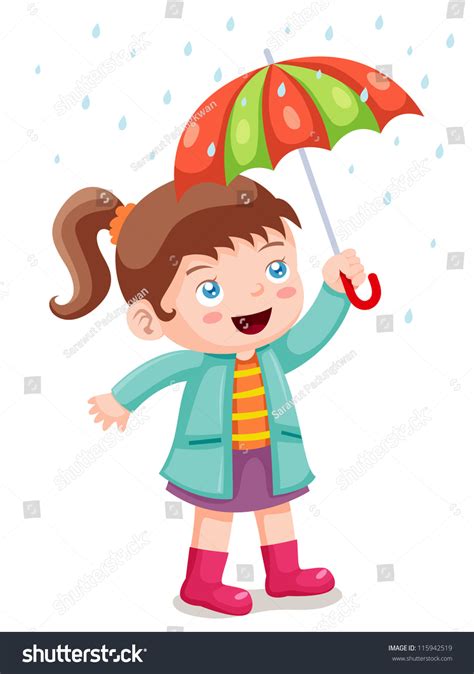 Girl With Umbrella Clip Art Cliparts
