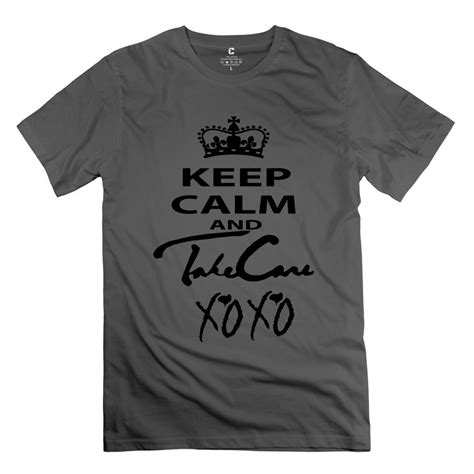 2015 New Keep Calm And Xo Mens T Shirts Men Short Sleeve Screw Neck Tees Shirt Free Shipping