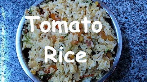 Tomato Rice Tomato Rice Recipe Tomato Rice In Cooker Youtube