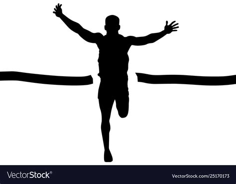 Crossing Finish Line Royalty Free Vector Image