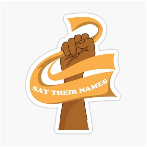 Say Their Names Sticker For Sale By Illustronout Redbubble