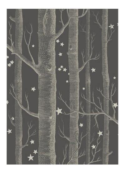 Cole And Son Woods And Stars Wallpaper Roll Charcoal Chairish