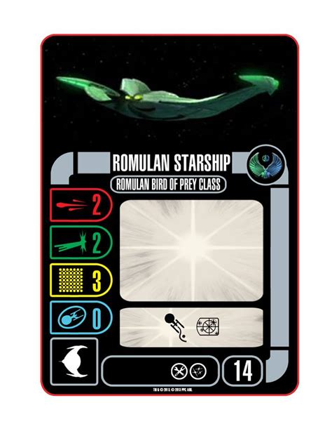 Romulan Starship Romulan Bird Of Prey Class Cost 14 Star Trek