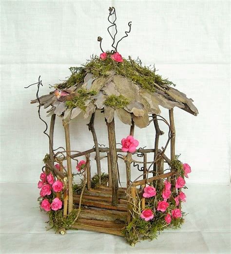 I show you step by step how to make your own fairy garden house, fairy my kids wanted to make a fairy garden so i thought i'd try it by making all the accessories instead of buying them. Fairy Garden Miniature Doll House ROSE Flower and Moss ...