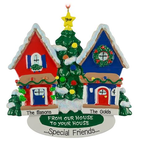 christmas ornament for neighbors two houses personalized personalized ornaments for you