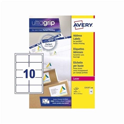 50 Avery 10 Per Page Labels