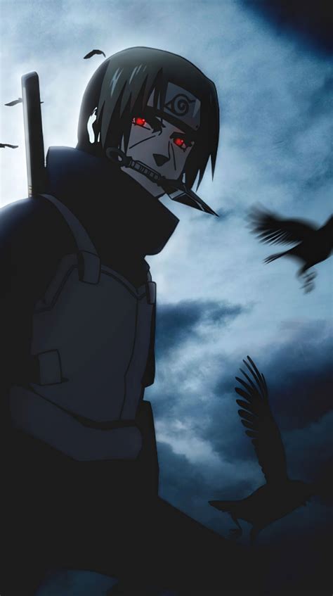 Itachi Uchiha Night Anbu 4k Vertical Wallpaper Fond Decran Dessin