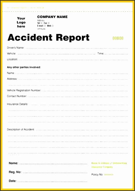 7 Accident Report Template Sampletemplatess Sampletemplatess