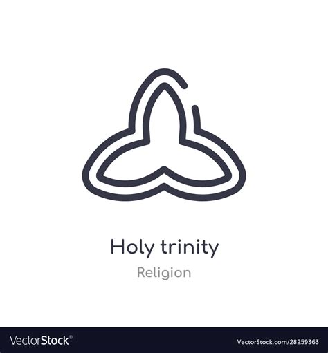 Holy Trinity Outline Icon Isolated Line From Vector Image