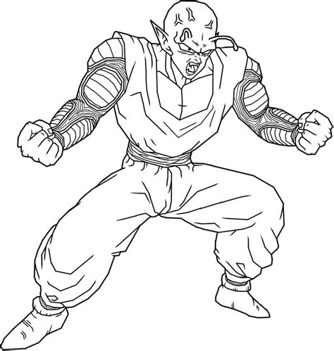 Dbz Piccolo Coloring Page Anime Coloring Pages