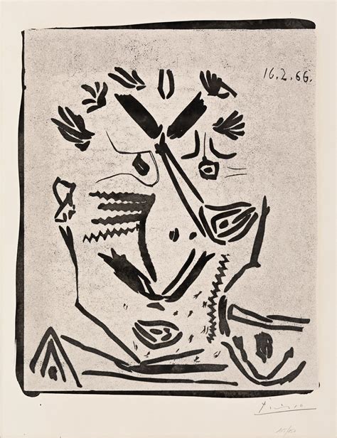 Pablo Picasso Pablo Picasso Imaginary Portrait Signed Beautiful