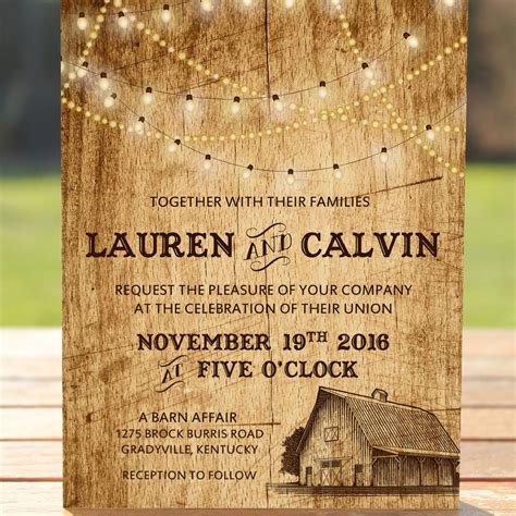 Barn Wedding Invitation For Your Country Event A Bride Loved My