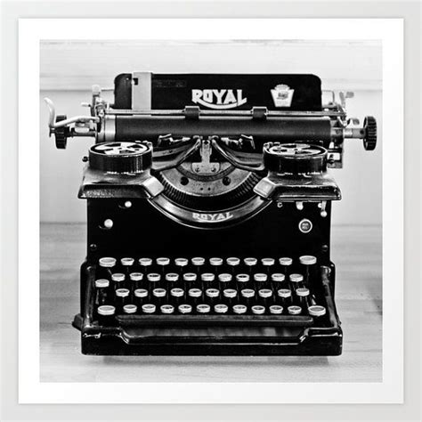 Vintage Whole Typewriter Black And White Fine Art Photography Print T