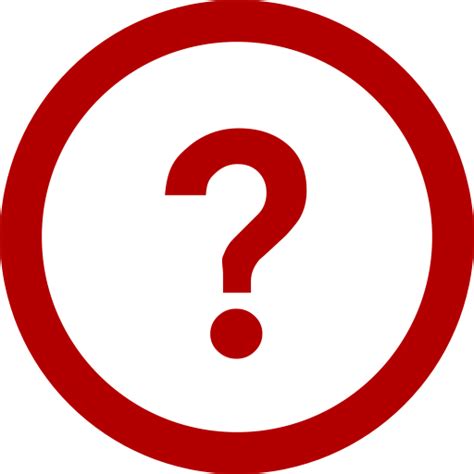 Signo de interrogación rojo e icono de pregunta símbolo png