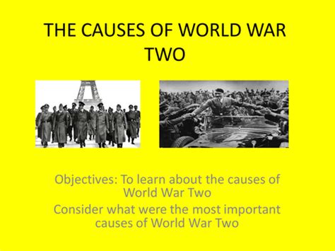 Causes Of World War Two Teaching Resources