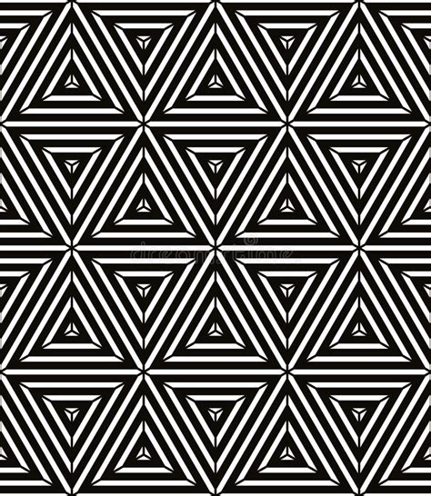 Seamless Geometric Pattern Simple Vector Black And White Stripe Stock