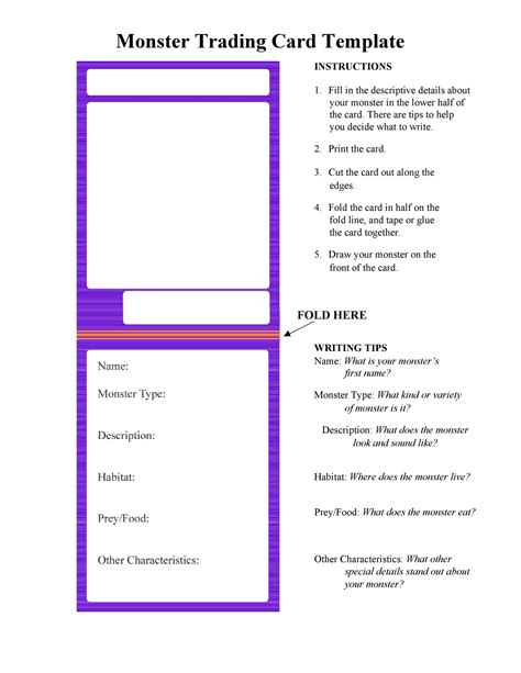 Free Trading Card Template Maker Free Templates Printable
