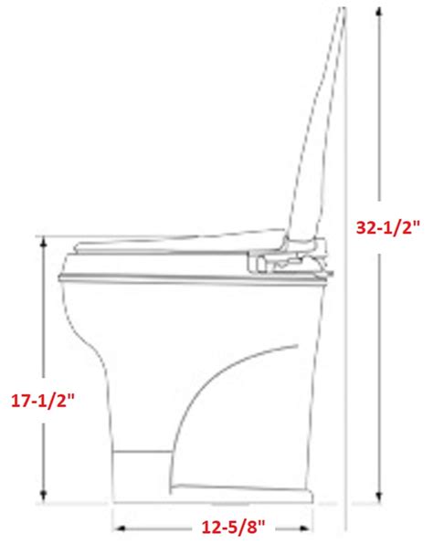Thetford 31667 Aqua Magic V Hand Flush High Profile Toilet White