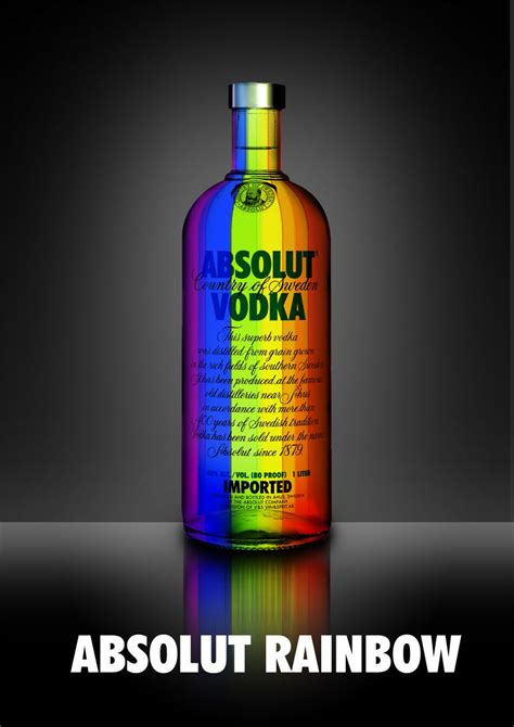 Absolut Rainbow By Grueter89 On Deviantart Absolut Vodka Botella De