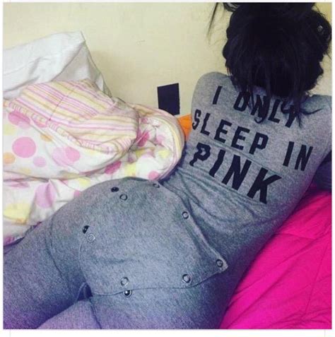 Victorias Secret Thermal Long John Pajamas Open Bum Butt I Only Sleep In Pink