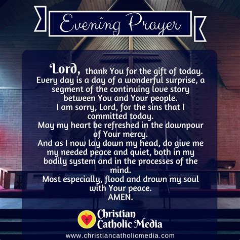 Evening Prayer Catholic Thursday July 29 2021 Christian Catholic Media