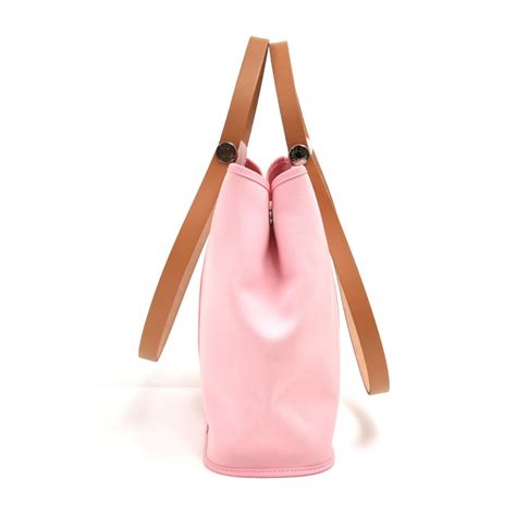 Hermes Hermes Cabag 32cm Rose Sakura Pink Toile Canvas 2way Tote Bag
