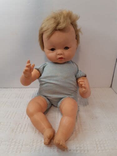 Vintage 12 Cloth Vinyl Baby Doll 12ep Thumbelina Clone With Wood Knob