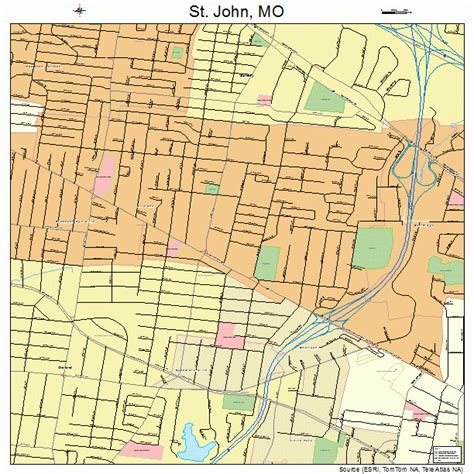 St John Missouri Street Map 2964478
