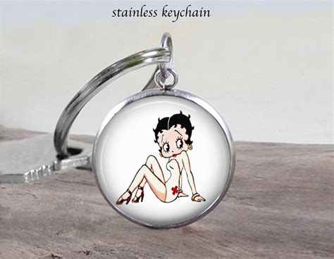 Betty Boop 3 Stainless Keychain 25mm Betty Boop T Idea Etsy In