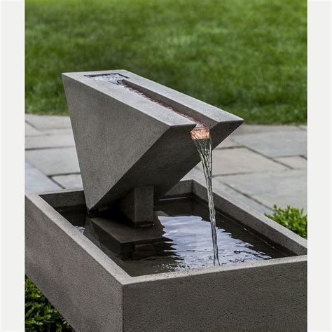 Ultra Modern Triad Outdoor Water Fountain Kinsey Garden Decor Water